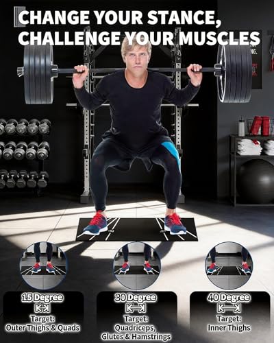 Squat ! Block - 15° Heel Elevated Slant Board for Squats, Deadlifts & Mobility | Non-Slip EVA, One-Piece Design, Extra Large Platform for Home Gym & Weightlifting