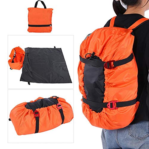 Rock Climbing Rope Bag portable Foldable climbing bag with Large Rope Tarp and Adjustable Shoulder Straps Waterproof Large Capacity Backpack ultralight Outdoor Hike Gear Equipment (orange)