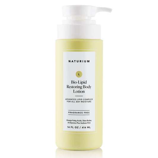 Naturium Bio-Lipid Restoring Moisturizing Body Lotion With Shea Butter, Fragrance Free, 14 Oz