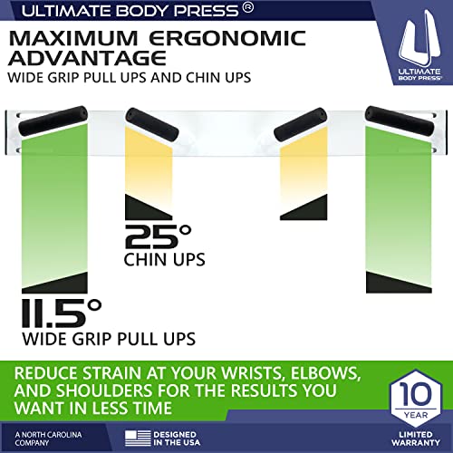 Ultimate Body Press Wall Mounted Doorway Pull Up Bar - style: Multi Grip Bar