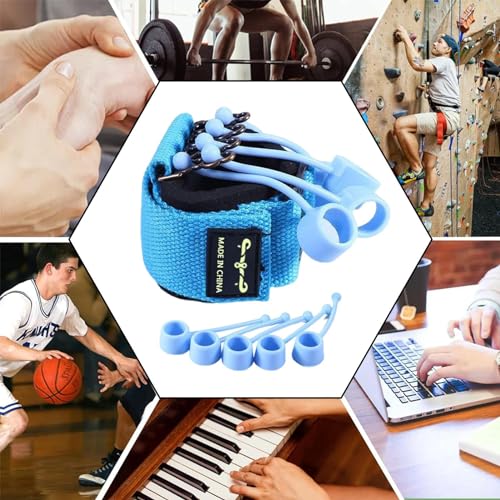 Grip Strength Exerciser Silicone Finger Grip Trainer Extensor Stretching | Adjustable for Wrist Physical Rehabilitation, Adults Hand Cramps Recovery, Men Women - color: 40 pounds