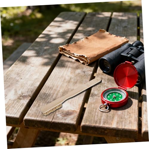 Rock Climbing Brush with Wood Handle and Firm Bristles for Removing Chalk and Dirt, Powerful Scrubbing Tool for Indoor and Outdoor Climbing Surface Cleaning