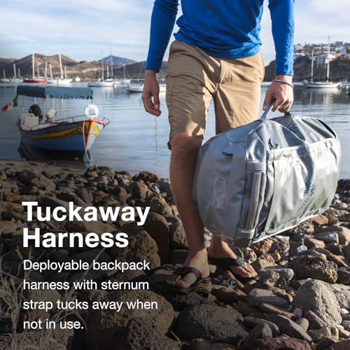 Osprey Transporter Lightweight Travel Duffel Bag - Extra Large Water Resistant Durable Gear Bag for Men and Women - color: Glow Dew-torrent Blue, style: 65l