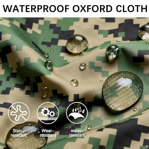 120L 3 Wheel Tactical Rolling Duffle Bag, Heavy Duty Military Deployment Luggage, 900D Waterproof Duffel for Camping Travel Outdoor Sports - color: Camo Green