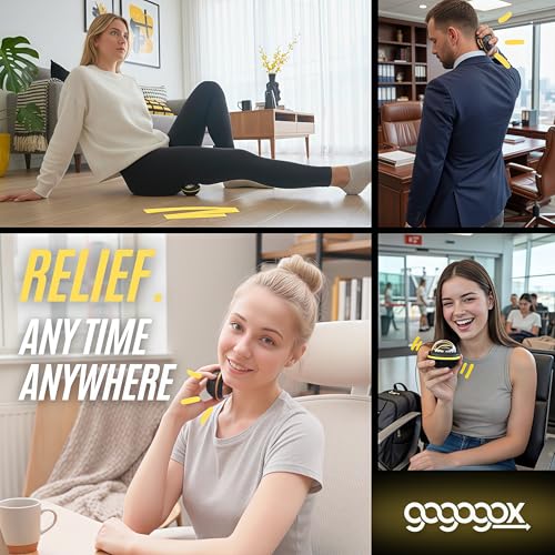 gogogox Cryosphere Cryo Cold Massage Roller Ball, 60mm Ice Roller for Sore Muscle Relief - Plantar Fasciitis Deep Tissue Massager, Cold Therapy Non Electric Hand Held Foot Hip Leg Massage Ball Roller