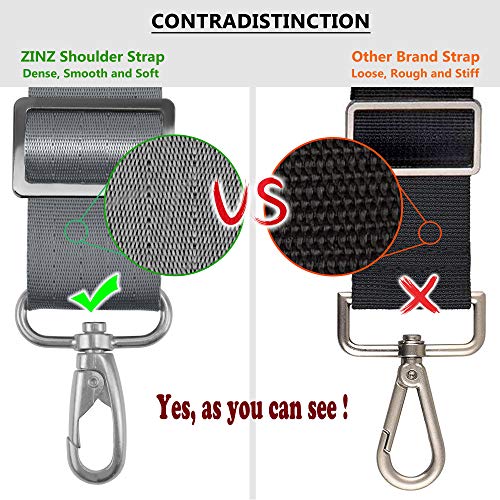Bag Shoulder Strap, Padded Adjustable Shoulder Strap Replacement - color: Dark Gray, size: 57"