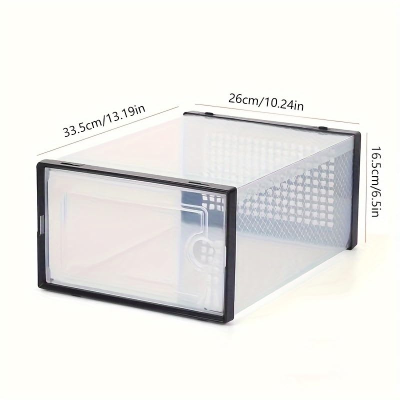 6PCS transparent shoebox for easy storage shoes odorless environmentally friendly particles plastic