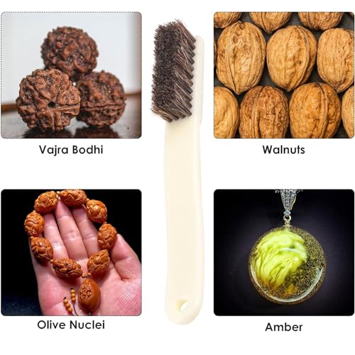 2pcs Rock Climbing Brush Bouldering with Thick Hairs Bristles Bouldering Tool Accessory Outdoor Cleans Climbing Accessory - color: Brown Large