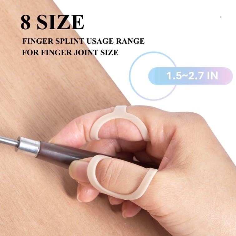 Oval Finger Splint 8 pcs, Finger Splints for Arthritis, Mallet Finger, Trigger Finger Splint, hypermobility(EDS) finger For Thumb/Middle,/Index/Pinky or Ring Finger (Large(2,3,4,5,6,7,8,9)) - size: Medium(2,3,4,5,6,7,8,9)