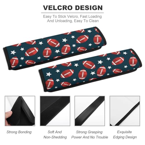 2 Pack Football Seat Belt Cover Universal Fit Seat Belt Cushion for Kids, Stroller Pushchair High Chair, Neck and Shoulder Support - color: Pattern 908