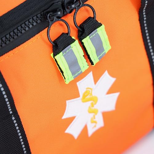 Lightning X Customizable Large EMT Medic First Responder EMS Trauma Jump Bag w/Embroidered Name - Orange - color: Orange