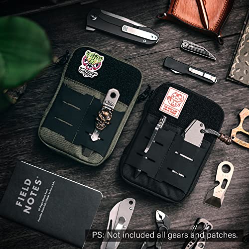 TACTICAL GEEK Block E2.0 EDC Compact Waist Multi-Purpose Molle Pouch Organizer, Green - color: Green