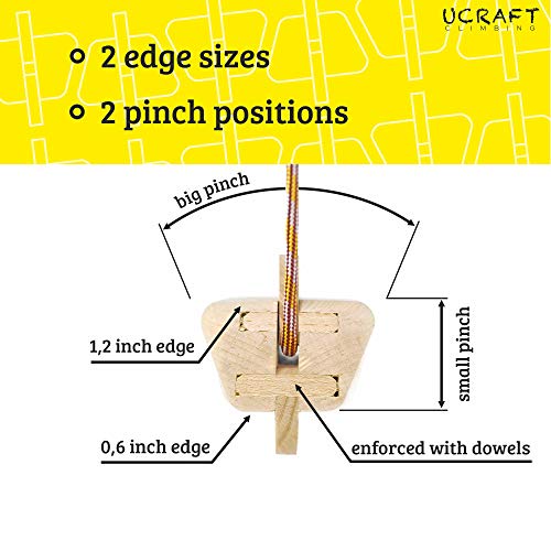 Ucraft Pocket-Sized Climbing Hangboard. Portable Fingerboard for Training and Warm-up