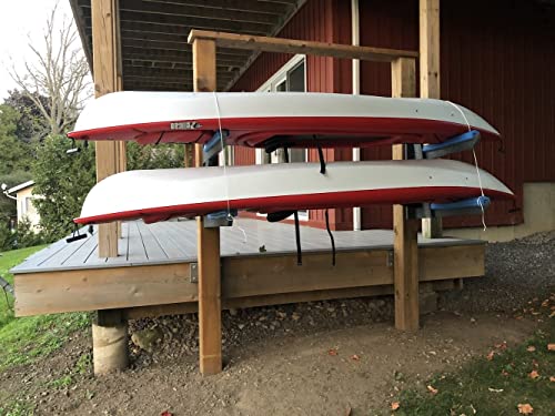 ReRackiT - Outdoor or Indoor Wall Mounted Kayak Rack, SUP Rack, Canoe Rack - Stackable - size: 2 Rack - (For Kayaks/SUPs)