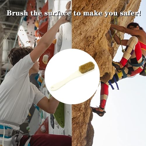 4 PCS Climbing Brush Sturdy Bouldering Brush Climbing Holds Climbing and Bouldering Brush Boar's Hair Bristles Sturdy Handle Bouldering Chalk Brush for Indoor Rock Climbing Outdoor Mountain Climbing