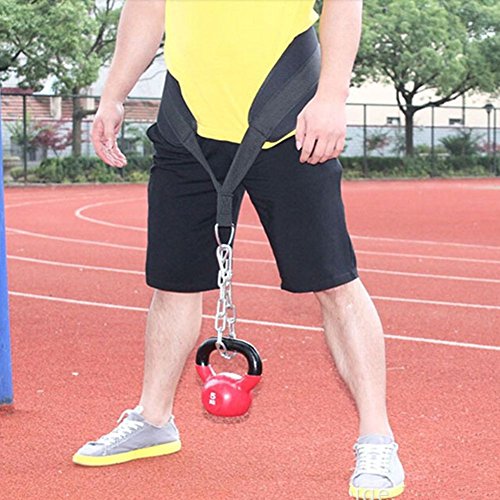 Weighted Dipping Belt with Chain Pull Up Belt Bodybuilding Gym Workout Exercise Bar Pullups for Powerlifting, Weight Lifting, Fitness