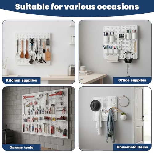 Plus tard 20-Pack Pegboard Hooks Compatible with IKEA Skadis | Secure-Locking Design Repositions Quickly and Organizes Small Tools or Supplies without Scratching Panels