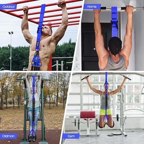 Pull Up Assistance Bands, Resistance Bands for Pull Up Bar Workout, Adjustable Heavy Duty Pull Up Assist Equipment with 4 Assistance Bands, Home Gym Fitness Exercise Strength Training - color: Blue