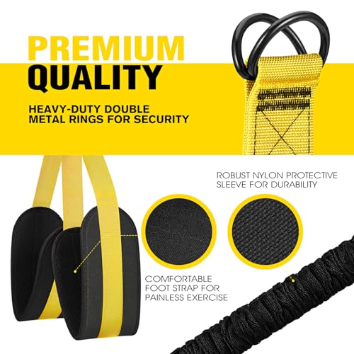 Pull Up Assistance Bands, Resistance Bands for Pull Up Bar Workout, Adjustable Heavy Duty Pull Up Assist Equipment with 4 Assistance Bands, Home Gym Fitness Exercise Strength Training - color: Yellow