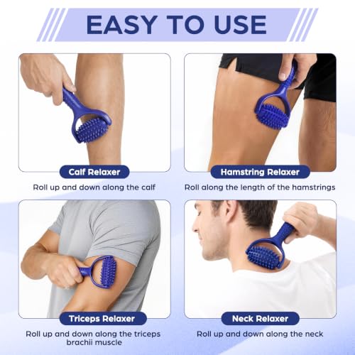 Lurrose Handheld Spiky Massage Ball Roller for Deep Tissue Release | Myofascial Release, Fascia Release Tool for Neck, Back, Leg & Deep Tissue Massage, Body Relaxation, Muscle Pain Relief