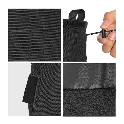 RiToEasysports Chalk Bag, Large Capacity Mountaineering with Trapezoidal Bottom Holds with Dual Hanging Points for Outdoor Sports - size: Small Black