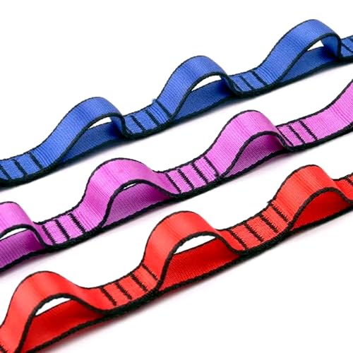 2Pcs Adjustable Anti-Gravity Chrysanthemum Swing Flying Stretch Belt Rope Climbing Daisy Chains Extension Yoga Belt Hanging - color: Red, size: 1.5M