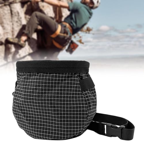 Climbing Chalk Bag Chalk Carrier Bag with Waist Belt Drawstring Closure Storage Pouch for Disc Golf Workout Weight Lifting