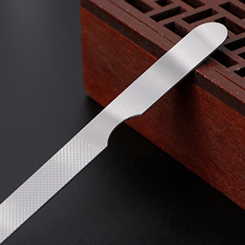 Parts Express Stainless Steel Metal Nail File, Double Side Fingernail Toenail Files Metal File Buffer Fingernails Toenails Art New Pedicure Tool for Salon and Home Manicure Files (F, 10)