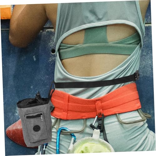 Happyyami Chalk Bag for Rock Climbing Waterproof Container with Zipper Storage Pocket for Bouldering Weightlifting and Gym Use
