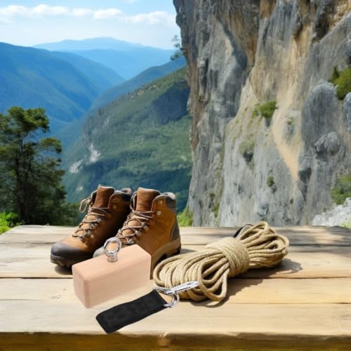 Operitacx Wooden Grip Strength Trainer for Rock Climbing and Bouldering, Ergonomic Block Design Detachable Feature, Portable Finger Strength Training Device for Climbers and Advanced