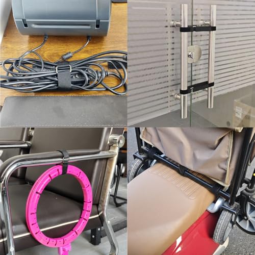 12 inch Reusable Fastening Cable Straps - Hook and Loop Fixing Straps - 12 Pack - size: 1 x 12 in