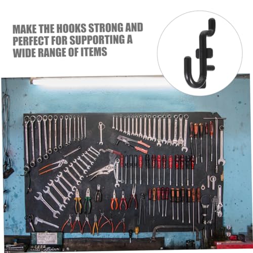 Kisangel 10pcs Plastic Pegboard Hooks Heavy Duty Pegboard Accessories for Garage Tool Storage Hanging Board Hooks for Organization and Wall Display