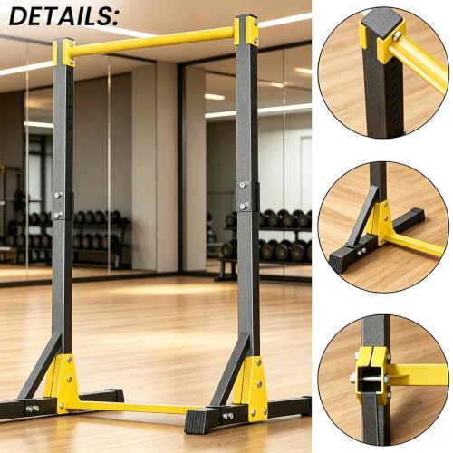 Pull Up Bar Free Standing Portable Pull Up Stand, 11 Gears Height Adjustable, 400 LBS Capacity, Outdoor Pullup Bar Station for Home Gym, Black