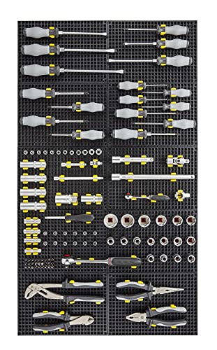 Ascend Tools Accessories for Organizer Genie Pegboards to Scale Up Organized Workspace (Metal Hooks 2 inch/50 mm - 10 Pieces) - style: Metal Hooks 2 inch/50 mm - 10 pieces per pouch