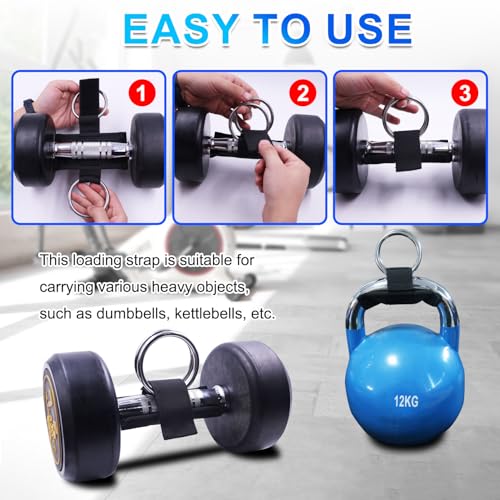J Bryant Loading Dumbbells Strap for Dip Belt Squat Pull-up,Load Dumbbells Kettlebells on Barbells Weightlifting Accessory - size: 1 piece L