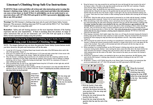 Hunter Safety System Lineman’s Climbing Strap, Quick-Adjust Tree Strap for Hands-Free Treestand Installation