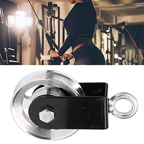 Stainless Steel Fitness Equipment Pulley Bracket with Mute Hanging Wheel for Rope Training and DIY Lifting Systems