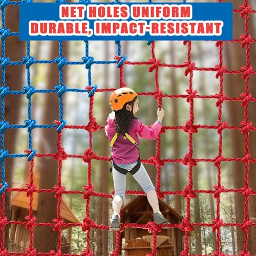 Climbing Cargo Net, Polyester Playground Climbing Net, Heavy Duty Large Military Climbing Net for Kids Outdoor, Kids Safety Protection Net, Rope Ladder, Jungle Gyms, Swingset, Treehouse - size: 3ft x 9ft
