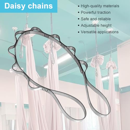 2pcs Daisy Chains, Adjustable Nylon Strap - color: Gray