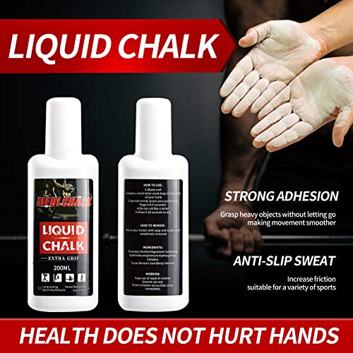 Liquid Chalk, Sports Chalk, Hand Grip Chalk,Weightlifting Chalk,Gym Chalk,Work Out Chalk for Cross Training, Powerlifting,Pole Dance - style: 50ML - 3 Pack