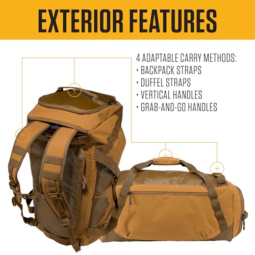 Carhartt Heavy Haul Utility Duffel Bag's, Water-Resistant Packable Bag for Jobsite, Gym, and Travel - color: Black, style: 55l