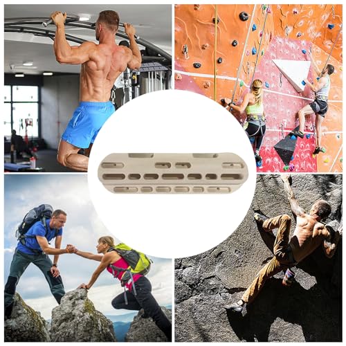 PUCHEN Climbing Board, Portable Rock Climbing Training Hangboard, Climbing Board for Doorway, Finger Grip Strengthener Trainer with Edges and Pockets, Includes Finger File