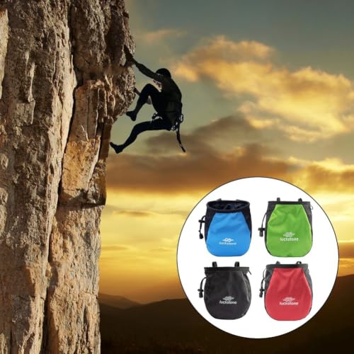 Fleece Lined Climbing Chalk Bag With Adjustable Waist Belt For Rock Climbing Weightlifting(Blue) - color: Blue