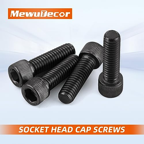 5/16-18 x 3" Socket Head Cap Screws Cap Bolts, 12.9 Grade Alloy Steel Black Oxide, Allen Hex Drive, UNC Coarse Thread Partially Threaded, 10 PCS - size: 5/16-18 x 3"