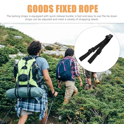 2pcs Adjustable Nylon Securing Bundle Straps with Quick Release Buckles, Sturdy Cargo and Tent Fixed Rope Webbing for Outdoor, Backpack, and Yoga Mat Fastening