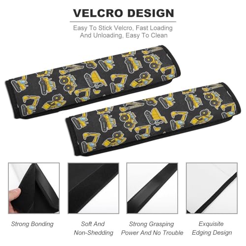 2PCS Breathable Seat Belt Cover for Adults and Children, Most Cars, Construction Excavator Truck Shoulder Harness Cover, Shock Absorption - color: Pattern 484