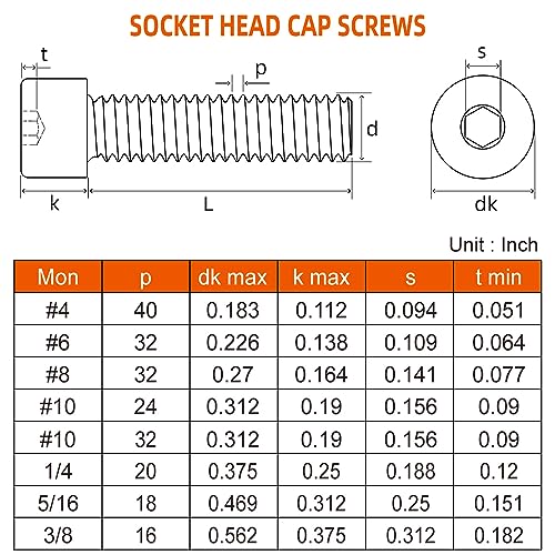 3/8-16 x 1-1/4" Socket Head Cap Screws Cap Bolts, 12.9 Grade Alloy Steel Black Oxide, UNC Coarse Thread Fully Threaded, 10 PCS - size: 3/8-16 x 1-1/4"