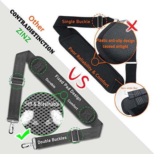 Bag Shoulder Strap, Padded Adjustable Shoulder Strap Replacement - color: Dark Gray, size: 57"