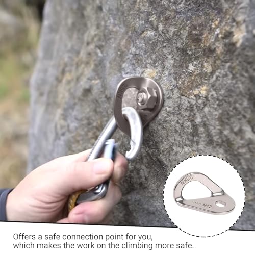 Climbing Bolt Hanger - Stainless Steel Rock Climbing Anchor Bolt Outdoor Gear Rescue Hammock Installation, Fits for Bolt, 2PCS - size: 25KN, style: M12