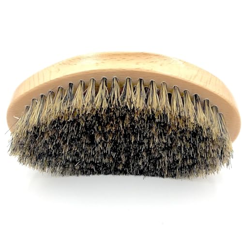 Parker Natural Boar Bristle Military-Style Hair and Beard Brush | Natural Boar Bristles Help Distribute Oils While The Genuine Beechwood Handle Provides Comfortable Control For Hair.